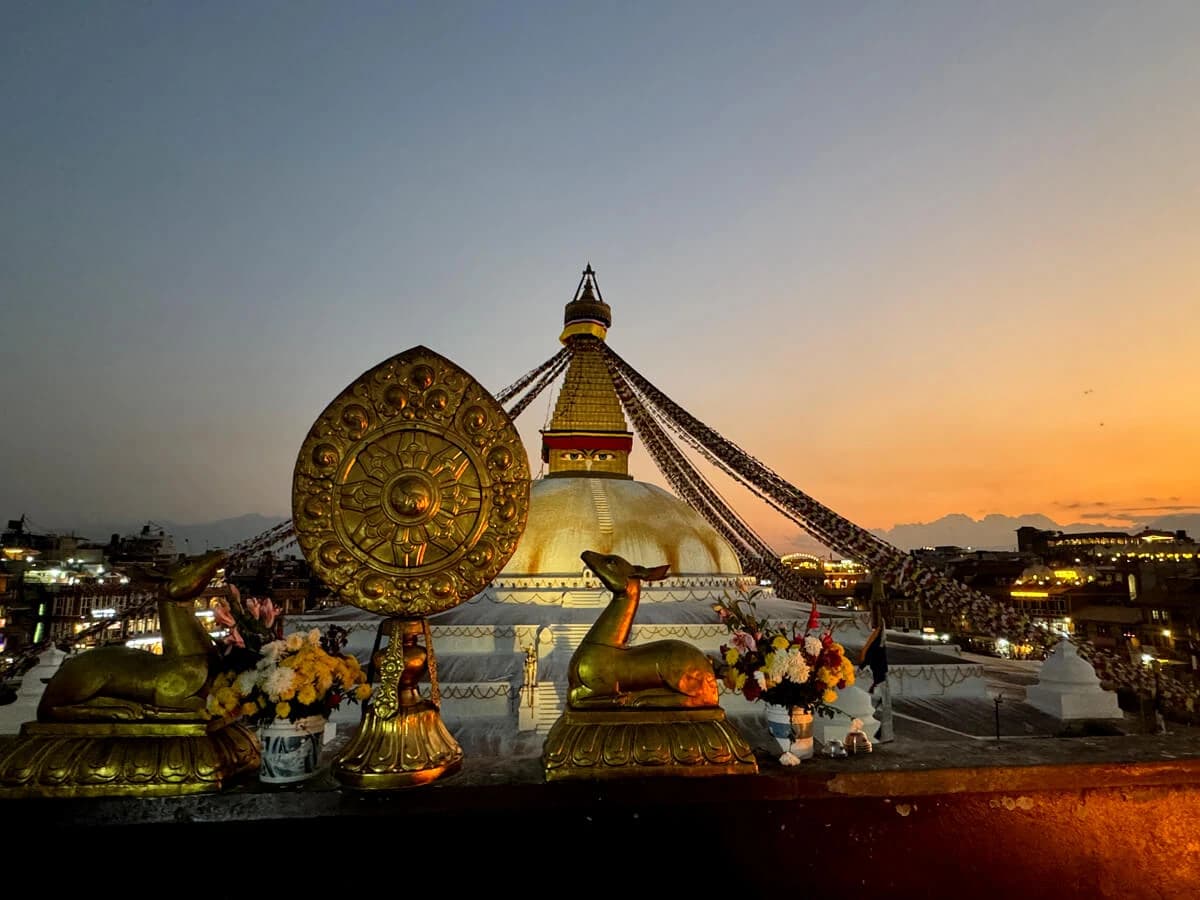 View of Bouddhanath at night