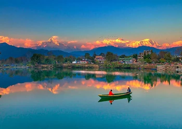 Golden hour in Pokhara