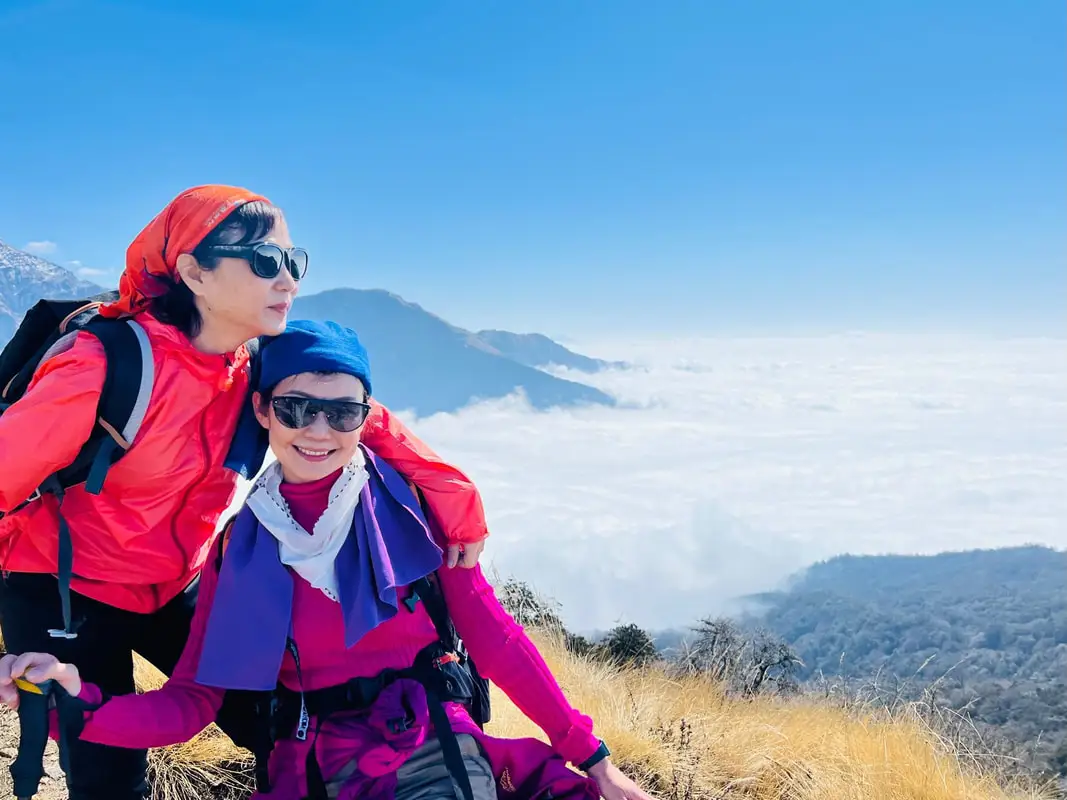 Beautiful ladies on Mardi Himal Trek