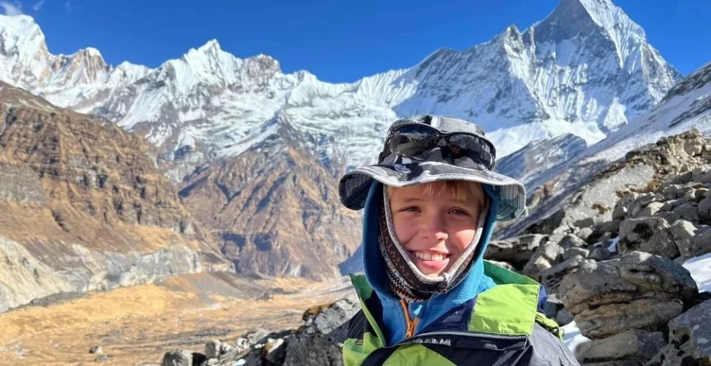 kid at annapurna base camp