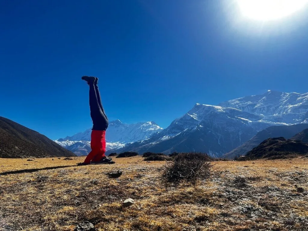 view from annapurna circuit trek