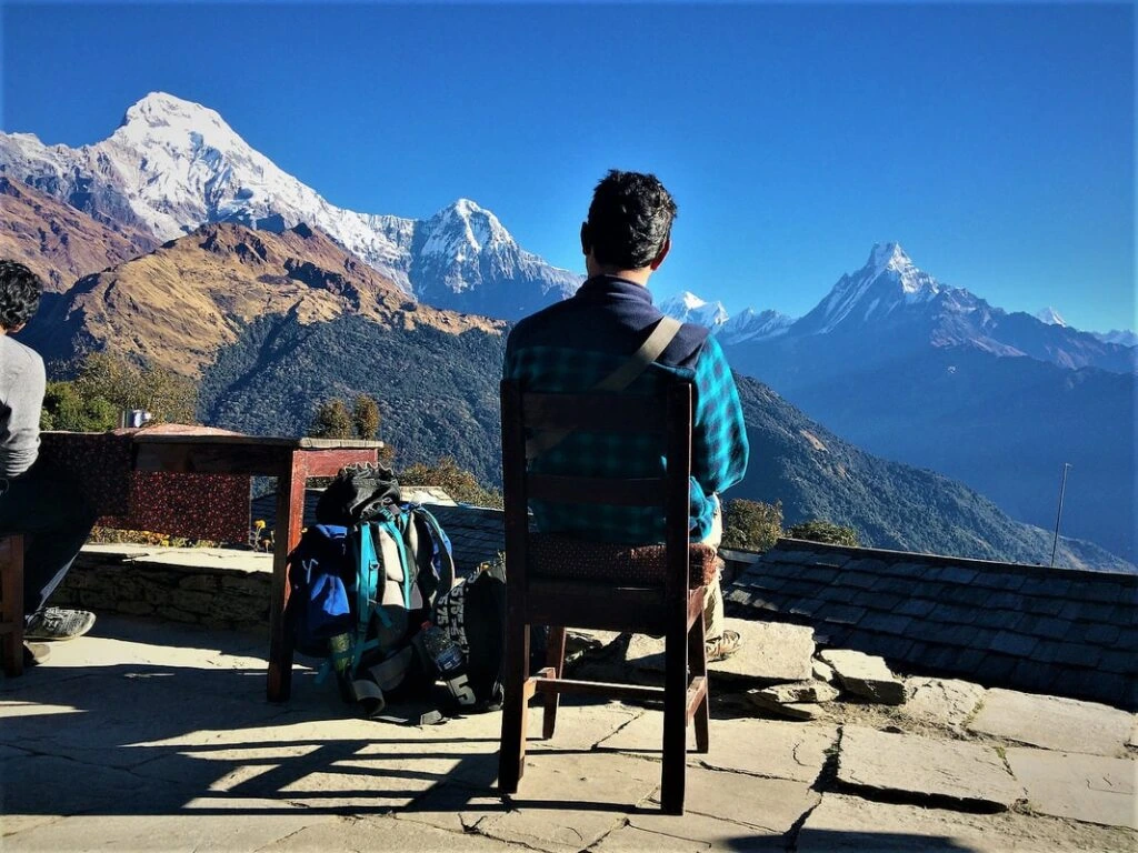 view during the ghorepani poon hill trek