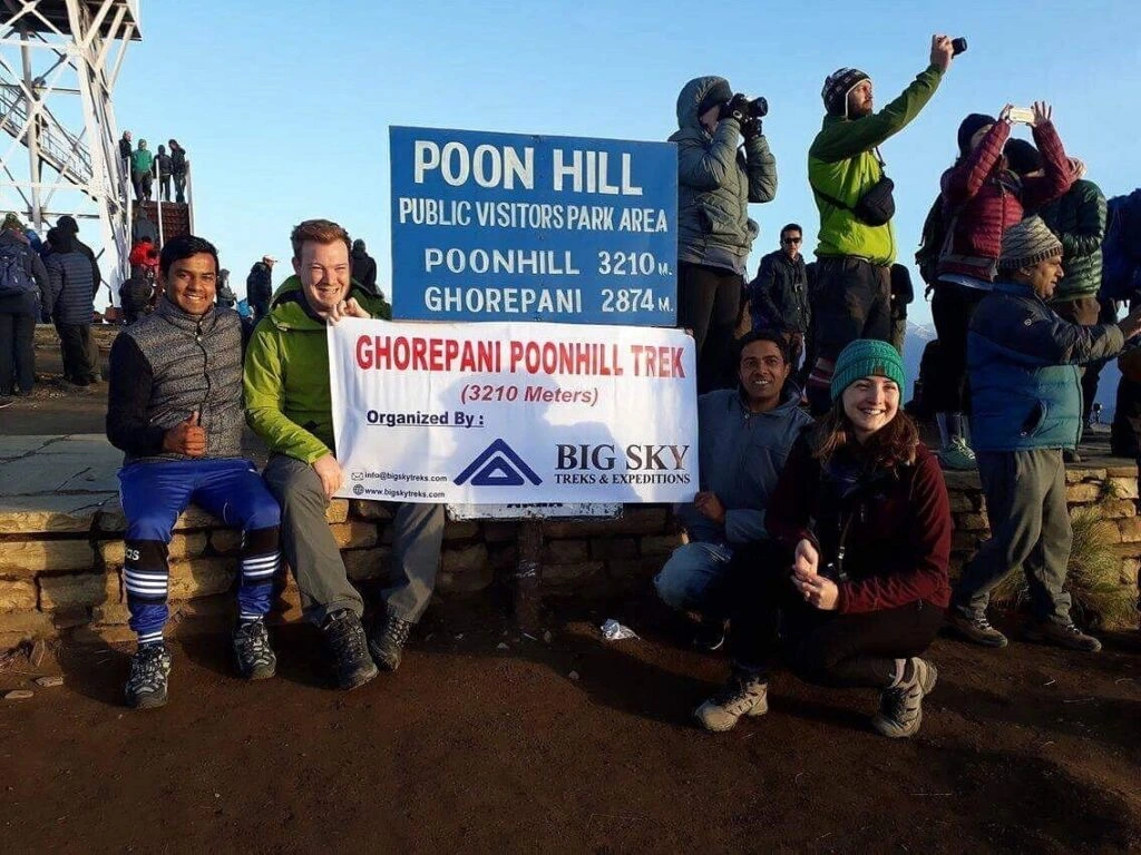 big sky treks guest in ghorepani poon hill trek