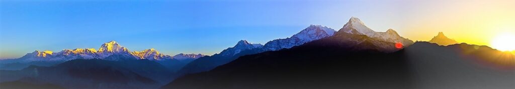 view from ghorepani poon hill trek