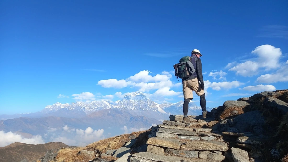 view from khopra ridge trek
