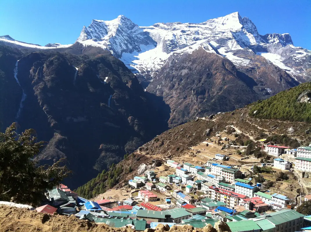Namche Bazar on the way to everest base camp