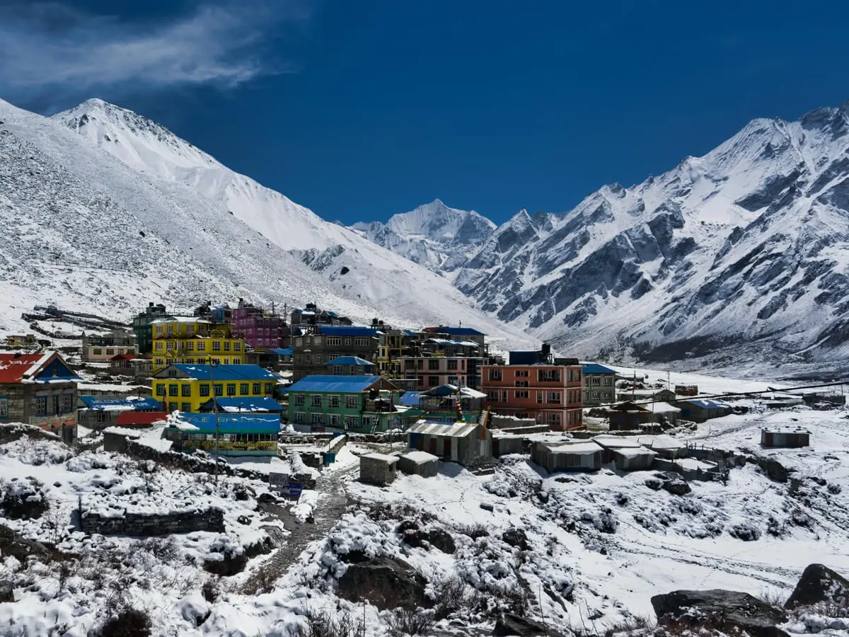 beautiful seen of village on the way to helambu trek